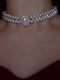 Medieval CZ Diamond Pearl Necklace