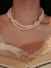 Medieval Multiple Strands Pearl Necklace