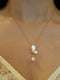 Natural Shell Pearl Pendant Necklace