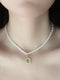 Olivine Cymophane Pearl Necklace