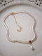 Red Zircon Pearl Necklace