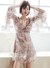 French Flared Sleeve Dress