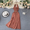 Elegant Chest-hollowed Halter Dress