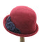 Vintage Cloche Round Hat with Flower Accent