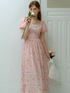 Vintage Floral Puffy Dress