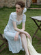 French Floral Split Dress