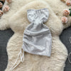 Silver Sequin Drawstring Hip-wrapping Dress
