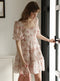 Sweet Floral Puffy Dress