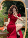 Vintage Red Puffy Dress