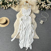 Fairy Ruffled Lace-up Slip Dress