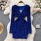 Niche Colorful Sequin V-neck Dress