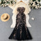 High-end Patchwork Sequin Fishtail Dress