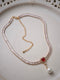 Red Zircon Pearl Necklace