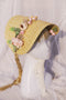 Lolita Lace Up Floral Straw Bonnet Hat