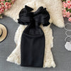 Ruffled Off-the-shoulder Bag Hip Dress
