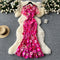 Floral Embroidery Fishtail Dress