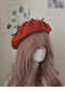 Ribbon Bow Wool Blended Beret Hat