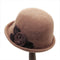 Vintage Cloche Round Hat with Flower Accent