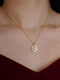 Shell Encircled Pearl Pendant Necklace