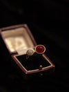 Vintage Red Agate Open Ring
