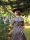 Vintage Cape Collar Floral Dress