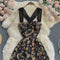 Halter Strap Floral Suspender Dress