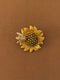Sunflower Bee Brooch