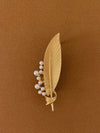 Pearl Leaf Brooch