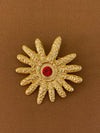 CZ Diamond Sunflower Brooch