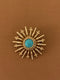 Turquoise Golden Brooch