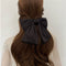 Classic Black Satin Hair Bow