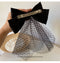 Black Lace Tulle Hair Bow