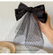 Black Lace Tulle Hair Bow